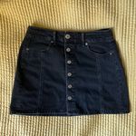 American Eagle  Black Denim Mini Skirt Photo 0