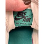 Nike  Shoes Women 8.5 Sail Mystic Green Leather Air Force‎ 1 Vandalized Sneakers Photo 9