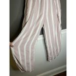 American Eagle  Outfitters Jumpsuit Womens Small Pink White Stripe Off Shoulder Photo 4