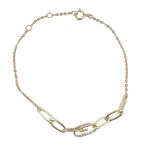 Adina Eden Pave Safety Pin Paperclip Bracelet 14K Gold Plated Photo 1