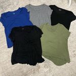 Merona  Target Bundle Lot of Five Scoop Neck Bounce Material Round Hem T-Shirts Photo 1