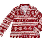 Old Navy  Unisex Fair Isle Pajama Shirt Flannel Long Sleeve NEW Small Photo 0