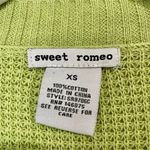 Sweet Romeo Women’s Waffle Knit Lightweight Pullover Sweater Green Size XS NWT Photo 5