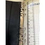 Vintage Datafax Organizer Crossbody Bag Colorful Striped Planner Purse Black Photo 5