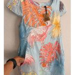 Molly Bracken NEW Flamingo Tropical Dress Pockets Resortwear Vacation Summer Photo 1