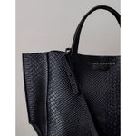 Ampersand As Apostrophe Leather Half Tote – Black Python (NWT) Photo 1