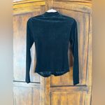 Urban Revivo NWT | Black Velvet Long Sleeve Gathered Top Mock Neck | L Size L Photo 1