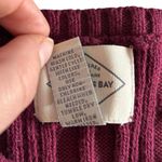 st. john's bay Burgundy Cable Knit Crew Neck Sweater Size L Preppy Layering Photo 6