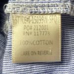 Lovestitch  Chambray Embroidered Floral Pintuck  Women's Blue Button-Up Top Photo 6