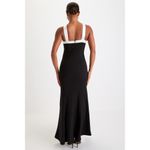 Lulus  Luxurious Outlook Black and White Bow Mermaid Maxi Dress Wedding Size S Photo 2