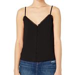 BB Dakota Women's Black One Hot Minute Button Front Bubble Crepe Cami Tank sz S Photo 1