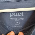 Pact navy blue organic cotton shirt dress size medium Photo 2