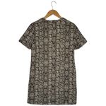 ZARA Woman Snakeskin Textured Short Sleeve Round Neck Shift Dress Brown XS Photo 12