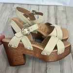 Sam Edelman Josefine Platform Wedge Sandal in Ivory Leather Size 9 Photo 4
