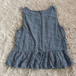 J. Crew Mercantile V Neck Floral Top With Empire Waist Navy White Pink Size M Blue Size M Photo 9