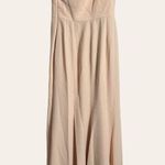 After Six  6849 Cameo Blush Pink Crepe One Shoulder Draped Cowl Neck Gown 4 New Photo 4