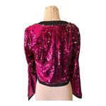 Allegra K  pink sequin cropped jacket Size Small Photo 2