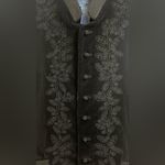 Cambridge Dry Goods Vintage Velveteen Vest Black Size M Photo 5