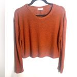 Cotton On  Rust Orange Cropped Sweater Women’s M Long Sleeve Soft Knit Pullover Photo 0