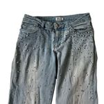 Cache Blue Embellished Bedazzled Rhinestones Beaded Flare Jeans Women 4 | 65-4 Photo 2