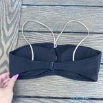 Aerie NWT medium black gold glitter bikini bandeau top swim Photo 4