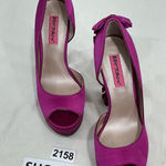Betsey Johnson Womans Sammmll Pink Platform Peep Toe Heel Pumps 8 M Photo 0