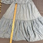 Lauren Ralph Lauren Women’s Twill Denim Ruffled Blue Dress Size 8 Photo 12