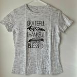 Grateful Thankful Blessed Shirt, Large Gray Photo 0