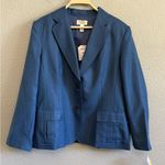 Talbots Petites NWT Silk Wool Linen Blend Blazer Size 16 Patch Pockets Photo 0