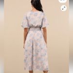 Lulus Subtle Romance Beige Floral Print Ruffled Midi Dress Photo 9