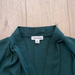 Calvin Klein  Women’s Hunter Green Tulip Sleeve Blouse Sz XL Photo 2