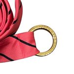 Ralph Lauren Lauren Women's Pink Striped Belt Gold Ring Buckle Photo 5