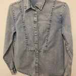 The Fifth Label The fifth Acid Wash Denim Top Long Sleeve‎ Size XXS Button Down Photo 0