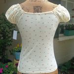 Abound  Yellow and Coral Floral Rose Cap Sleeve Blouse with Ruffled Tie Front NWT Photo 13