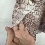 Jennifer Lopez  Tunic Top Women’s XL Brown/pink Animal Prints Sleeve Blouse Photo 5