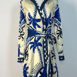 Farm Rio NWT  Anthropologie Long-Sleeve Blazer Dress Blue Size XS Photo 3