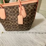 Elegant Brown and Pink Tote Bag Photo 2