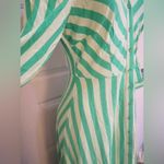 striped maxi shirt dress in green Size XS Photo 11