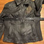 Harley Davidson Leather Embroidered Ridng Jacket Black Size L Photo 12