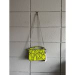 ZARA NWT Vibrant Neon Green Faux Snakeskin Mini Crossbody Chain Bag Rave Photo 2