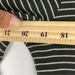 Andthewhy  Bell Ruffled Long Sleeve Blouse Size Large  Top Striped Green Cream Photo 5