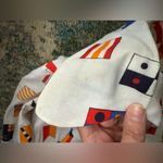 Vintage NOS Montgomery Ward Loomskill nautical flag blouse, size medium White Photo 13