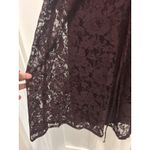 Mock Neck Lace 3/4 Dress Maroon Burgundy Midi Fairycore Church Modest Size 6 Red Photo 1