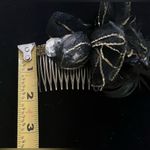 Vintage Elegant Feather Black and Gold Hair Comb Photo 5