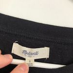 Madewell Night in Top Gray White Marled Black Trim Cotton Crewneck Sweatshirt S Photo 4