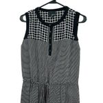 Graylin Size Small Dress Black & White‎ Geometric Sleeveless Drawstring Sheath Photo 2