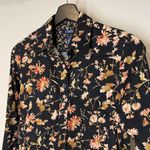 CHAPS Black Floral Button Shirt Size Small Photo 10