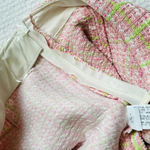 ZARA  Textured Tweed Shorts Skort High Waist 3590 728 620 Medium M Pink NEW Photo 7