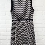 Max Studio  Knit Tank Dress Black White Geometric Print A-Line Sleeveless Medium Photo 3