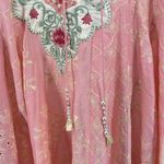Ethnic by Outfitters embroidered eyelet floral dress top shirt M feminine Pink Size M Photo 2
